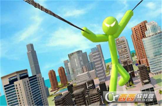 綠色火柴人城市英雄截圖2