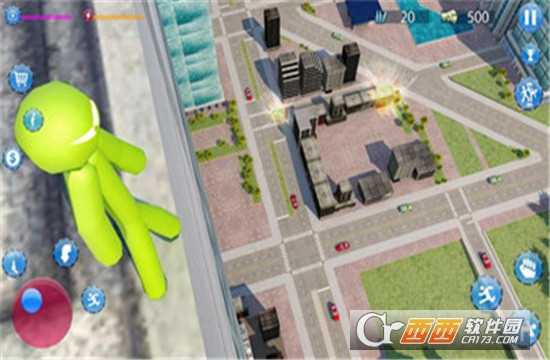 綠色火柴人城市英雄截圖4